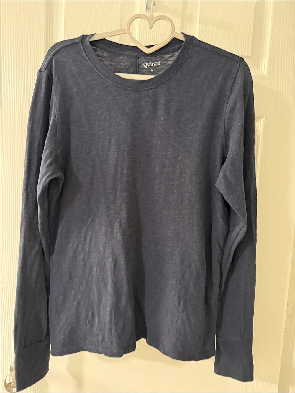 Quince Men’s Long-Sleeve Crewneck Shirt - Navy